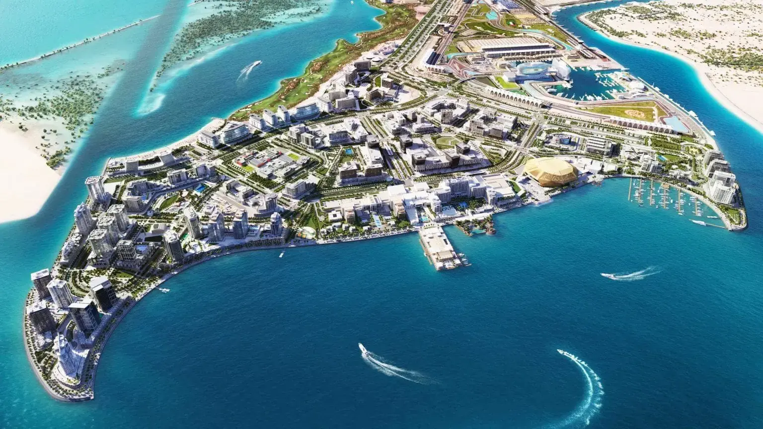 Yas Point masterplan aerial view